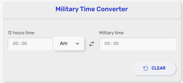 Military Time Converter